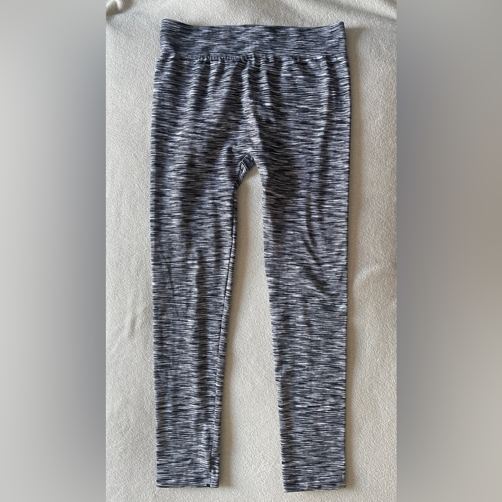 Forever 21. Athletic leggings. Black, gray, and white.